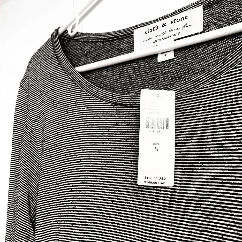 NWT anthropologie cloth & stone striped tee dress S - Picture 4 of 6